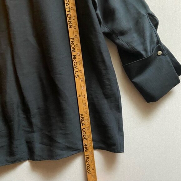 Zara modal blend large cuffs button oversize blouse Sz XS/S - Picture 8 of 8